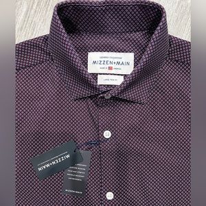 Mizzen+Main Leeward Dress Button Down Trim Fit L Men’s mizzen main large shirt